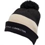 French Connection Mens FC Stripe Knit Hat Marine/White/Charcoal
