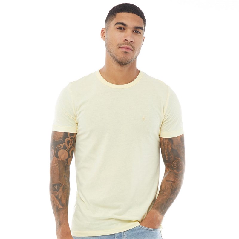 French Connection Mens Crew T-Shirt Lemon