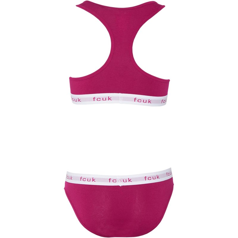Buy French Connection Womens FCUK Plain Crop Top & Briefs ...