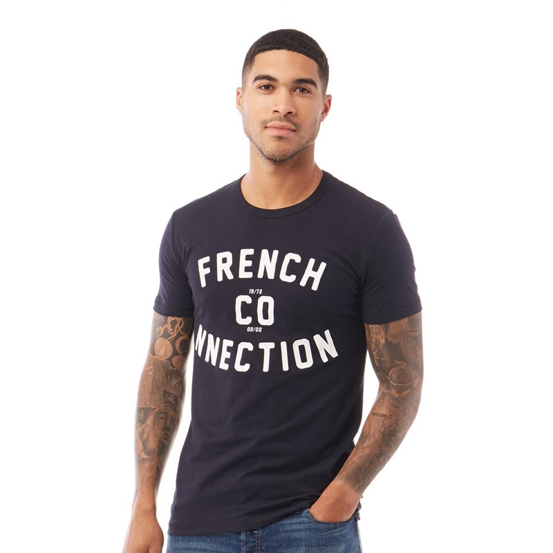Buy French Connection Mens TShirt Marine/White