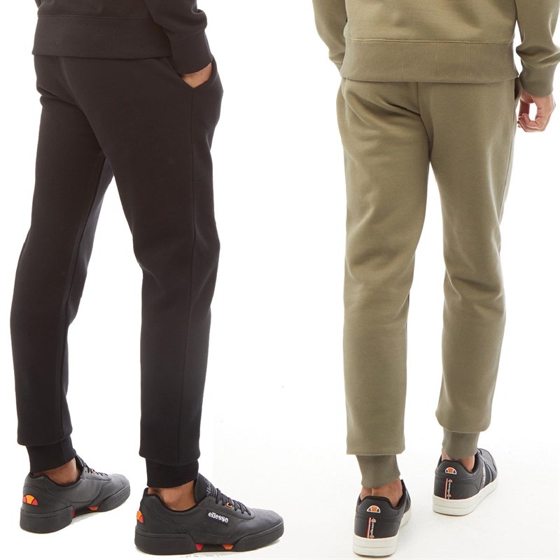 French Connection Mens FC Skinny Two Pack Joggers Black/Khaki