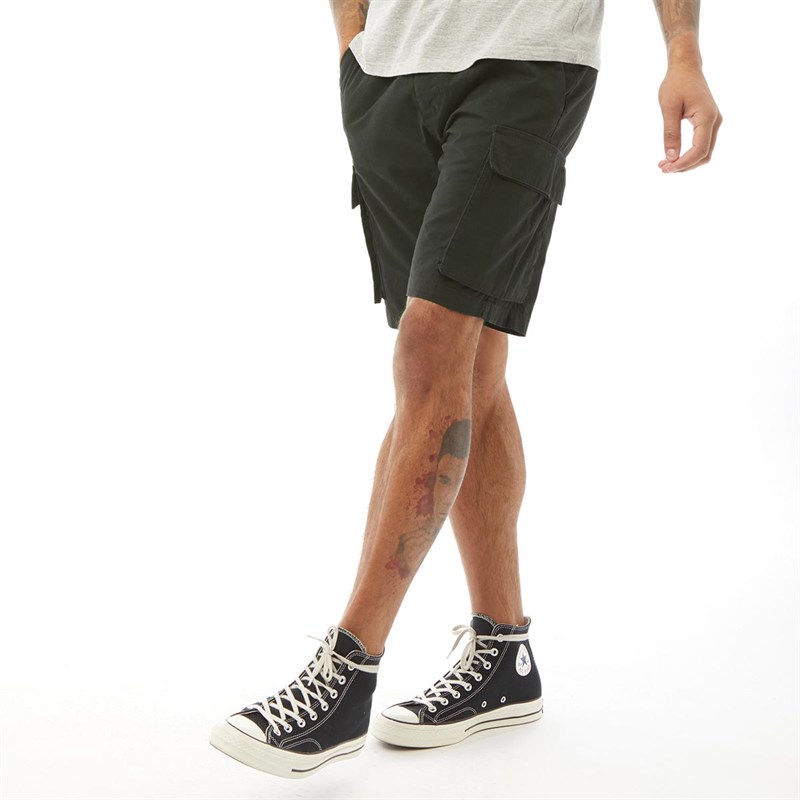 French Connection Mens Cargo 6 Belt Shorts Charcoal