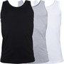 French Connection Mens Three Pack Vests Black/White/Light Grey Marl