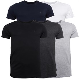 French Connection Mens Five Pack Crew 