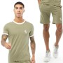 French Connection Ensemble Short et Tee-Shirt Script Homme Kaki
