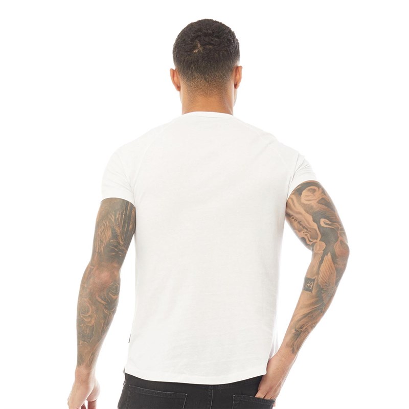 French Connection Mens Script Logo T-Shirt White/Black