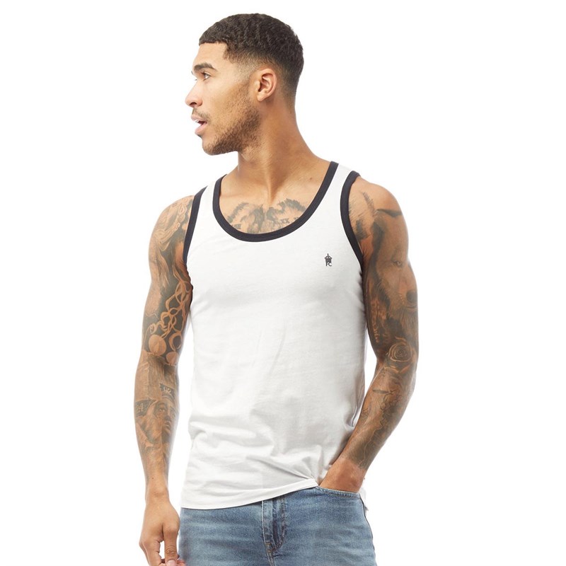 French Connection Herrer Ringer Vest Hvid