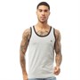 French Connection Heren Ringer Vest Gemeleerd Lichtgrijs