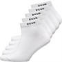 French Connection Herren FCUK Socken Sneaker 5er Pack Weiß/Schwarz