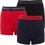 French Connection Boys Three Pack Boxers Black/Red/Marine/FC31