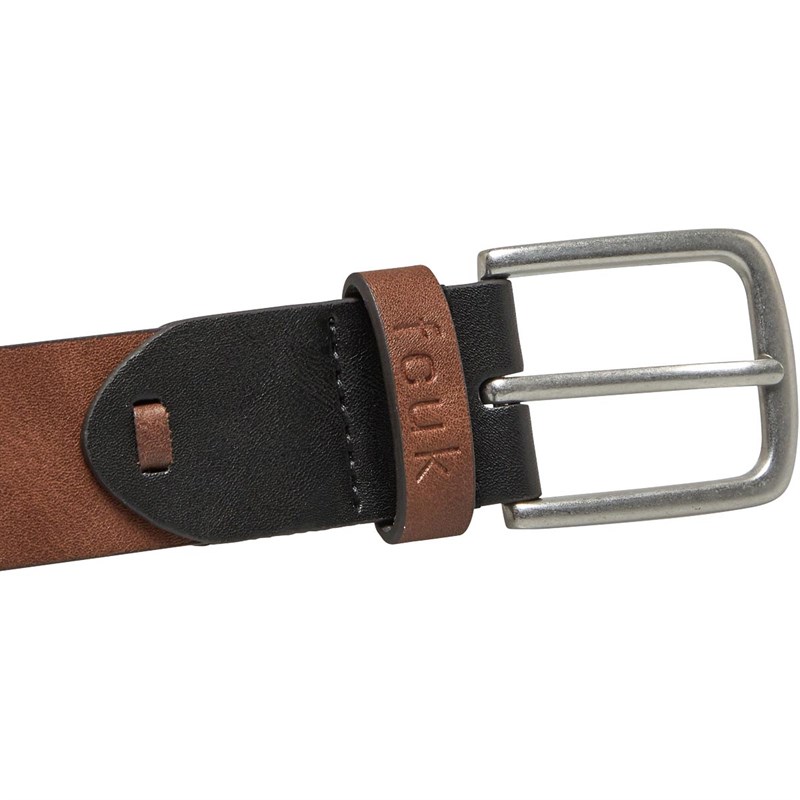Buy French Connection Mens FCUK Branded Keeper Buckle Belt Brown Marine