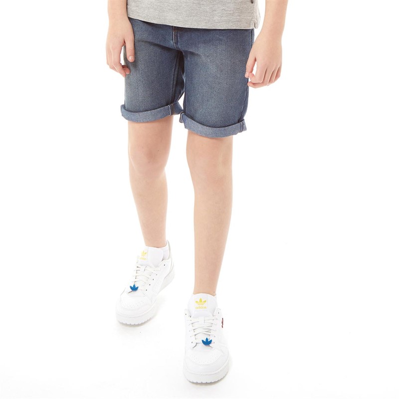 Toddler Boys' Stretch Denim Shorts - Casual Checkerboard Pattern Jeans Shorts (1-Pack)