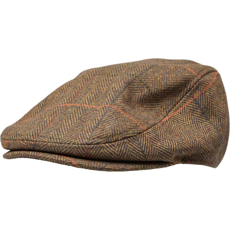 French Connection Casquette Tweed Homme Olive-Marron