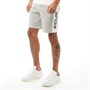 French Connection Mens Jersey Side FCUK Shorts Light Grey Melange/White/Black