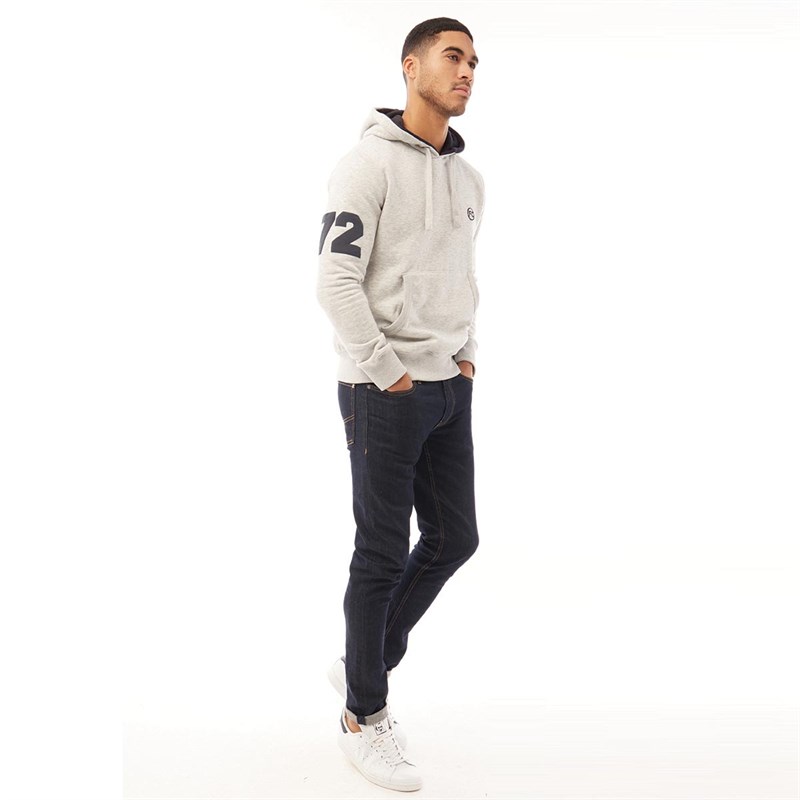French Connection Mens Overhead Hoodie Light Grey/Melange