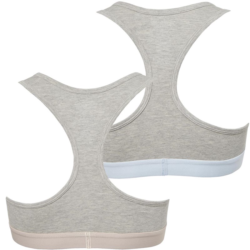 French Connection Womens Two Pack Crop Tops Grey Melange