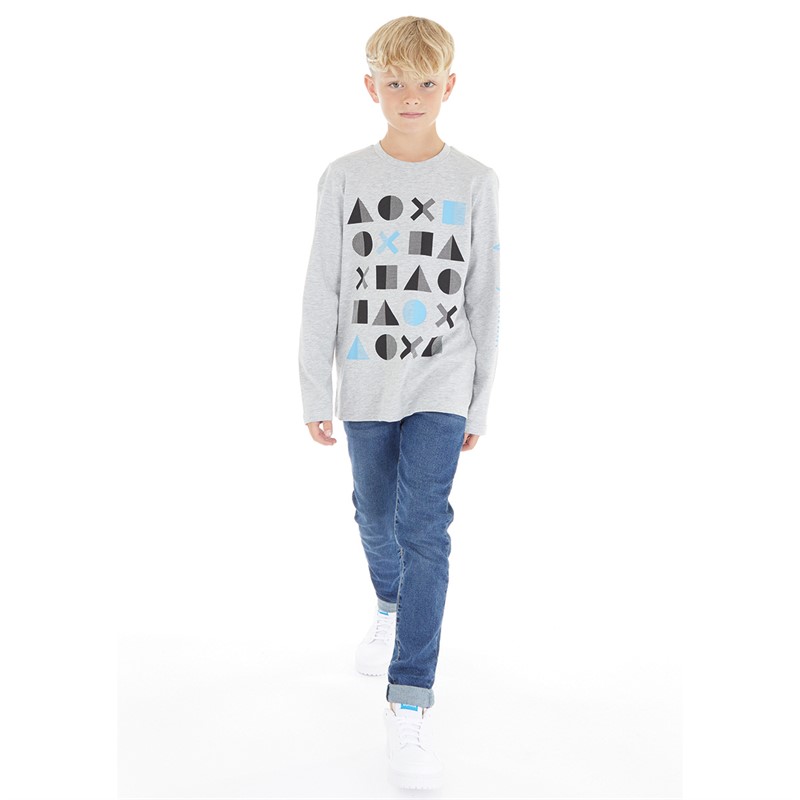 PlayStation Chłopięce Playstation T-Shirty z Długim Rękawem Szary Margielowy