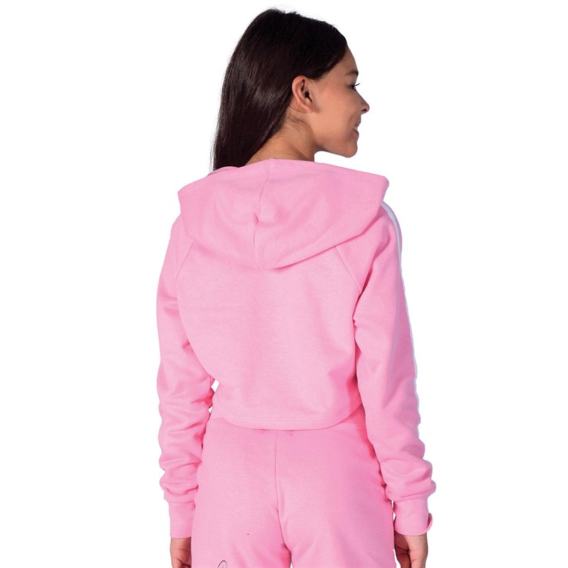 Pineapple Girls Crop Hoodie Pink