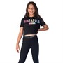 Pineapple Girls Crop T-Shirt Black