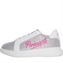 Pineapple Junior Girls Chunky Sole Trainers White/Silver Glitter