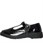 Pineapple Girls T-Bar School Shoes Black Patent