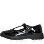 Pineapple Junior Girls T-Bar School Shoes Black Patent
