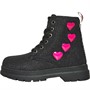 Pineapple Junior Girls Glitter Heart Ankle Boots Black Glitter