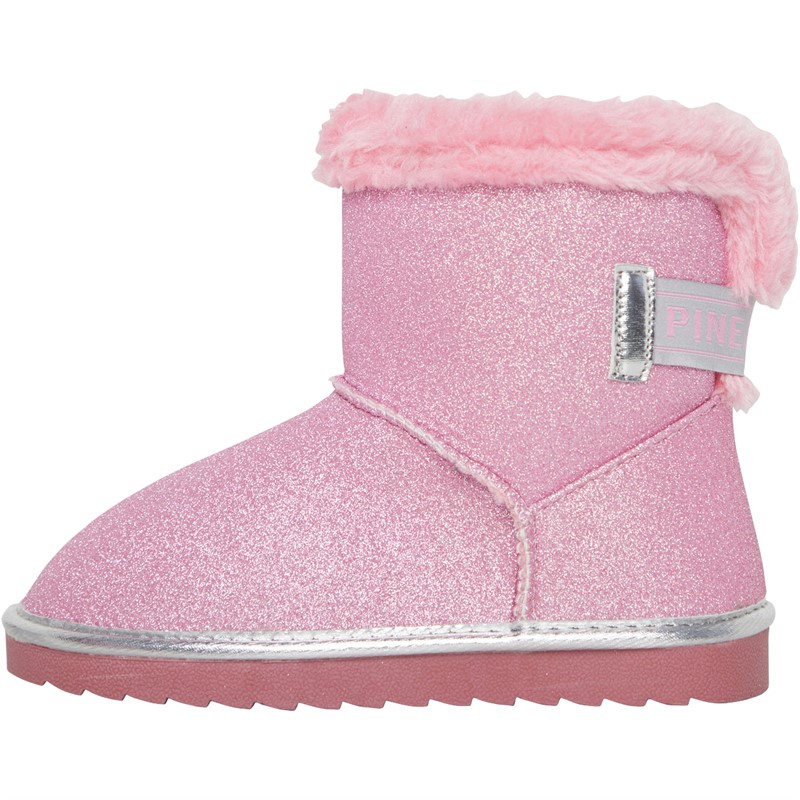 Pineapple Junior Girls Girls Sparkle Bow Boots Fuchsia Glitter