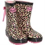 Pineapple Girls Leopard Print Wellies Fuschia