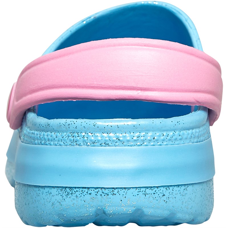 Pineapple Infant Girls Beach Sandals Blue/Pink Glitter