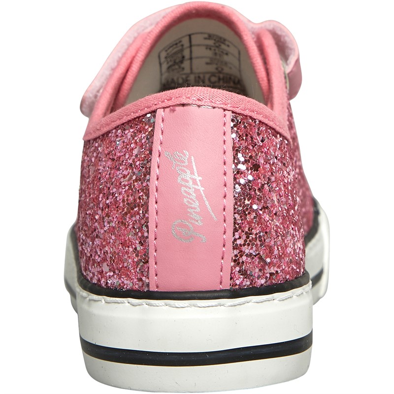 Pineapple Girls Sparkle Shoes Pink Glitter