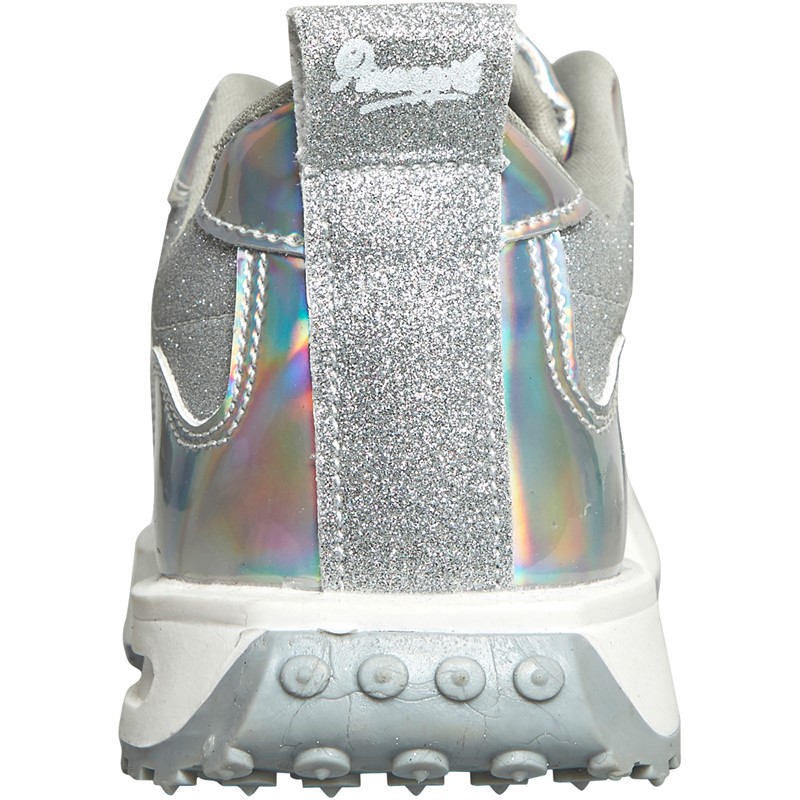 Pineapple Junior Girls Glitter Trainers White Irridescent/Glitter