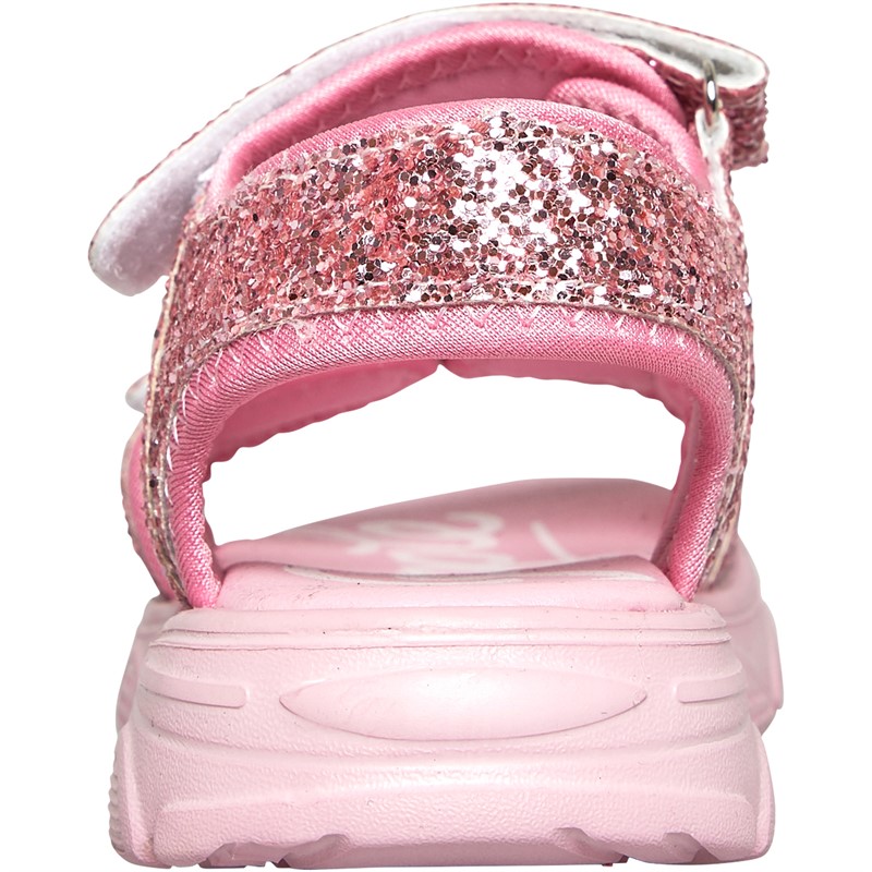 Pineapple Girls Glitter Ankle Strap Sandals Pink Glitter