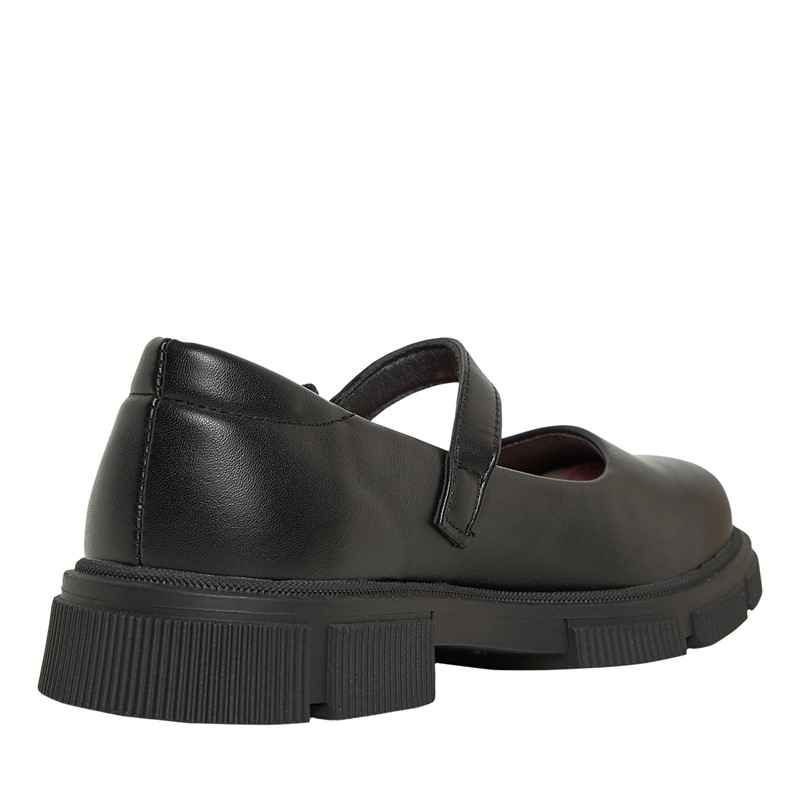 Pineapple Junior Girls Chunky Sole Mary Jane Shoes Black PU