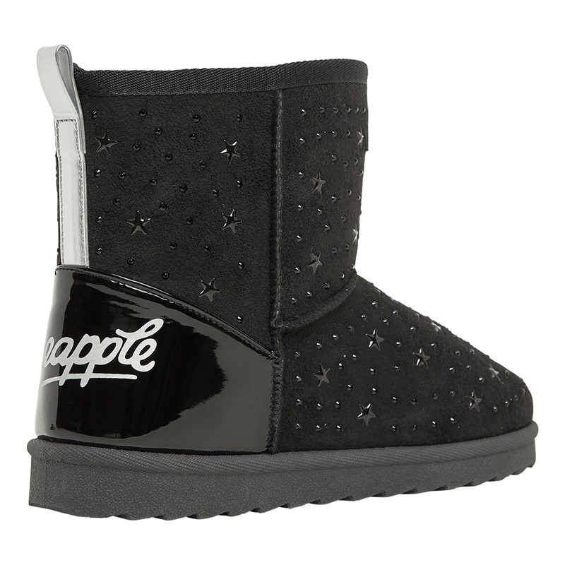 Pineapple Junior Girls Star Huggy Boots Black