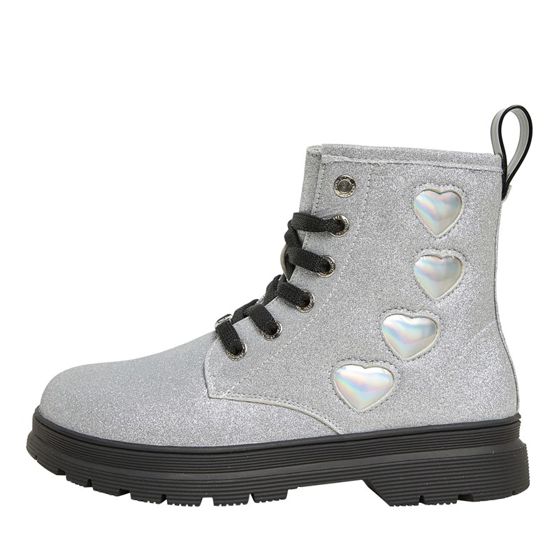 Silver girls boots online