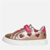 Pineapple Girls Light Up Cup Sole Trainers Pink/Rose Gold