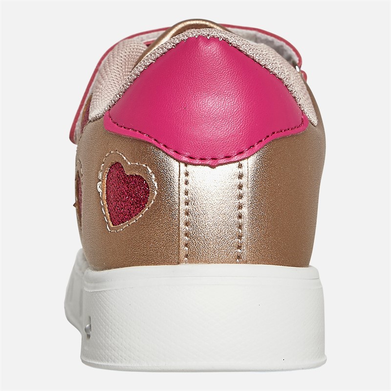 Pineapple Girls Light Up Cupsole Trainers Pink/Rose Gold