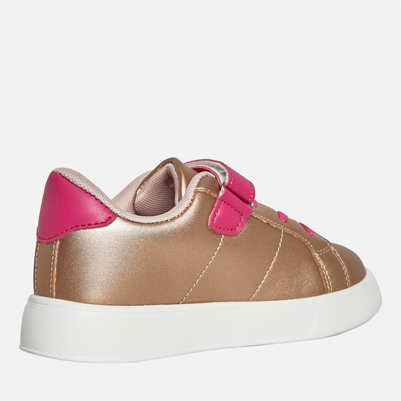 Pineapple Girls Light Up Cupsole Trainers Pink/Rose Gold