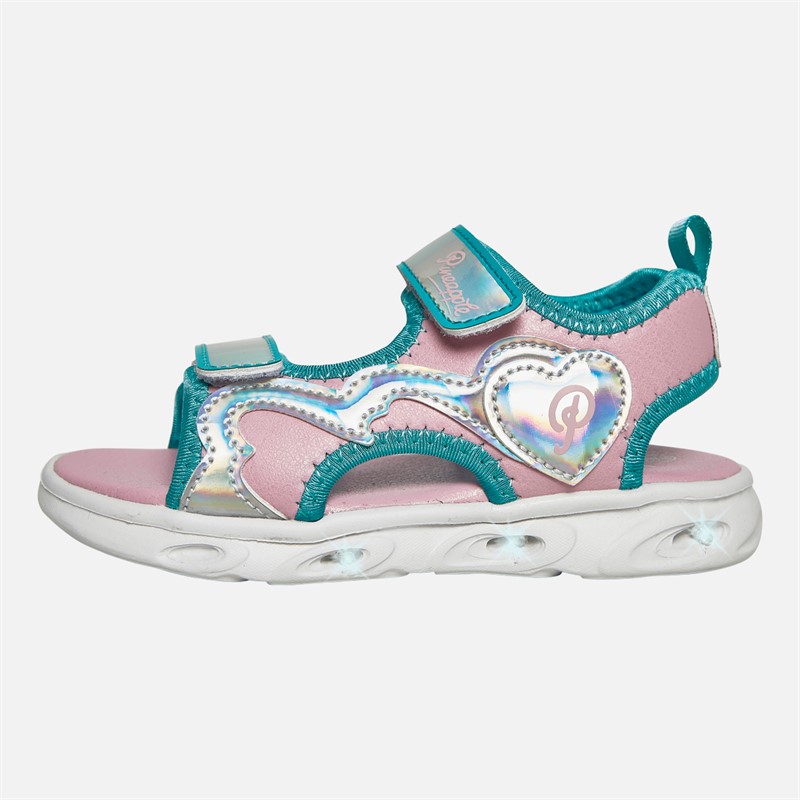 Pineapple Girls Light Up Sandals Pink/Blue