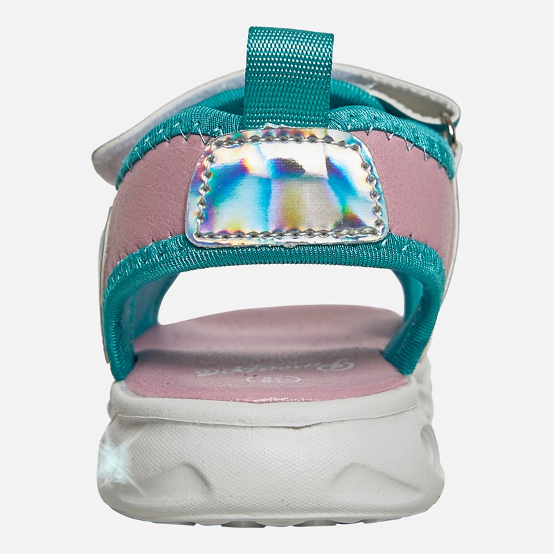 Pineapple Girls Light Up Sandals Pink/Blue