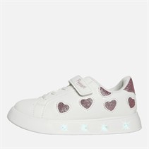 Pineapple Girls Light Up Cup Sole Trainers White/Pink