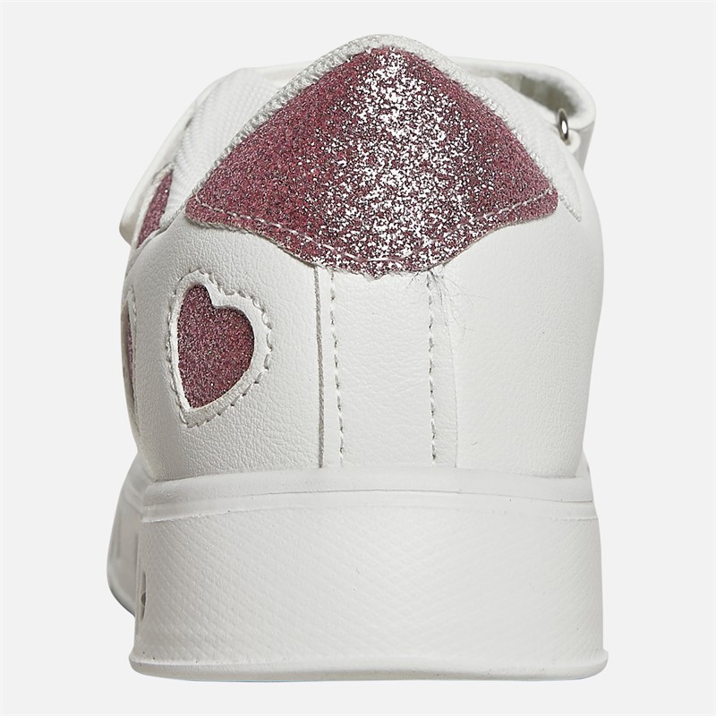 Pineapple Girls Light Up Cupsole Trainers White/Pink