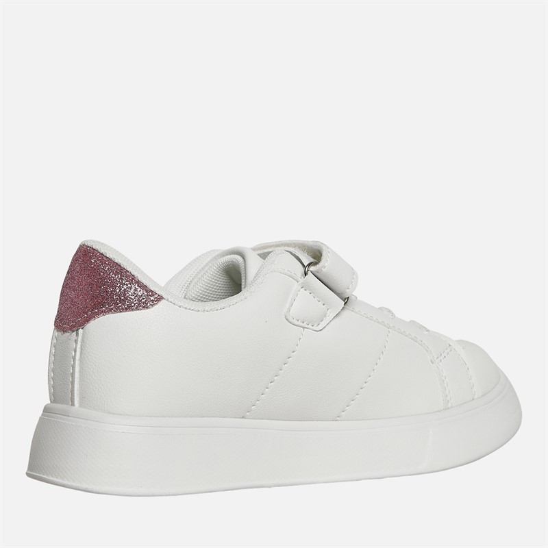 Pineapple Girls Light Up Cupsole Trainers White/Pink