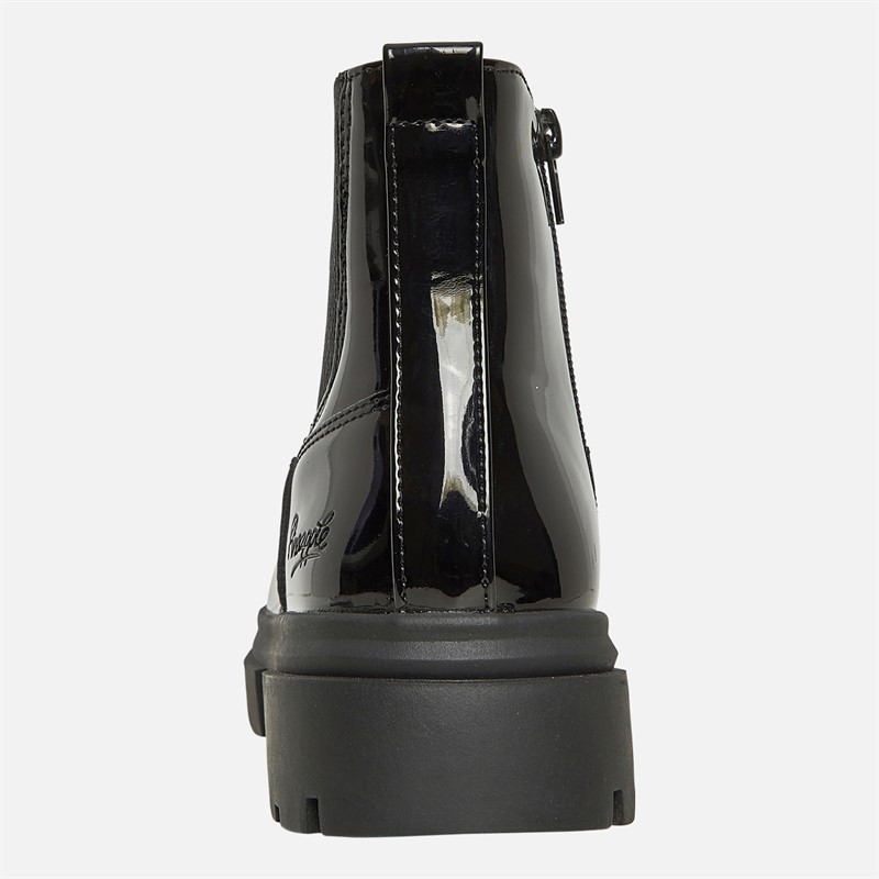 Pineapple Girls Chunky Chelsea Boots Black Patent