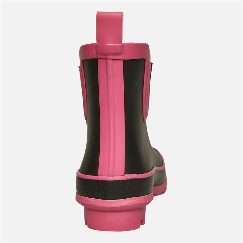 Pineapple Junior Girls Chelsea Boot Wellies Black/Fuschia