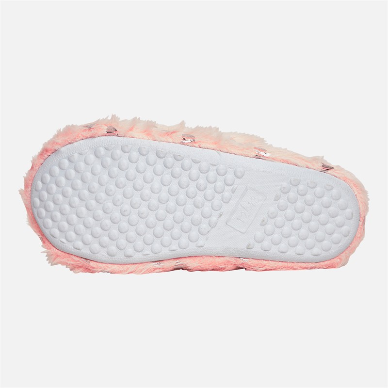 Pineapple Infant Girls Heart Mule Slippers Pink