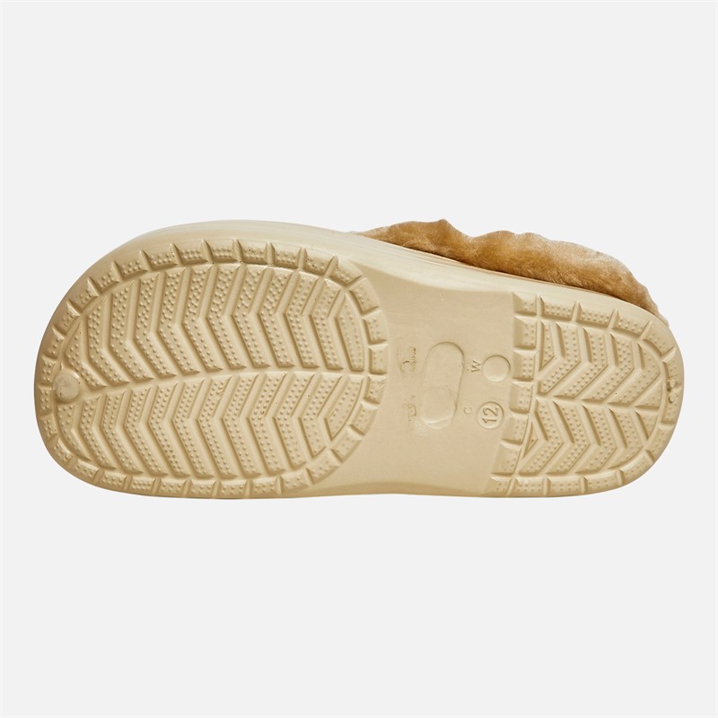 Pineapple Girls Fur Lined Clog Slippers Gold