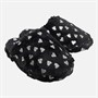 Pineapple Infant Girls Heart Mule Slippers Black