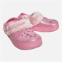 Pineapple Girls Fur Lined Clog Slippers Pink